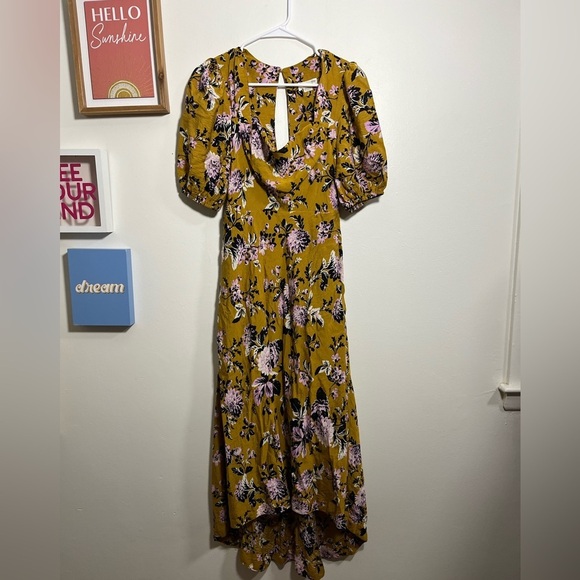 Maeve Floral Puff-Sleeve Midi Dress - Picture 5 of 7